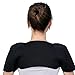 Tinksky Heat Therapy Shoulder Pad Belt Magnetic Therapy Thermal Self-heating Shoulder Support Brace Protector (Black)