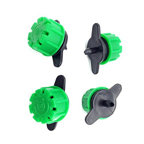 KORAM 140GPH Adjustable Big Drippers 8 Spray Hole Irrigation Sprinklers Emitter Non-Pressure Compensating Watering On 1/4\