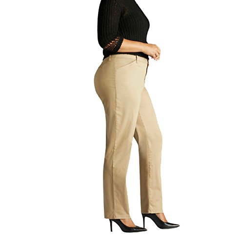 Lee Women's Plus-Size Relaxed-Fit All Day Pant, Flax, 26W Medium