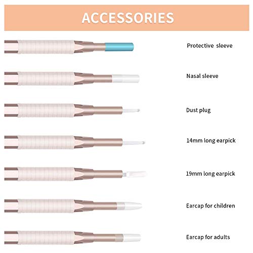 Upgrade Portable Ear Cleaning Endoscope, 3 in 1 Multifunctional Visual Digital Ear Cleaner Camera Earwax Remover Tool Kits Compatible with Android Smart Phones Windows & MAC System (Gold)