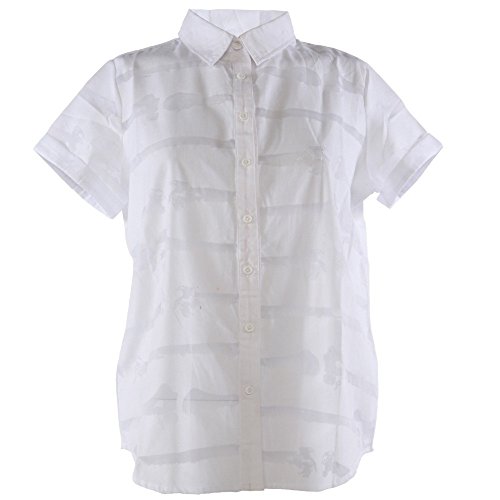 Iron Fist Womens Bone Me White Burnout Short Sleeve Skeleton Top (M)
