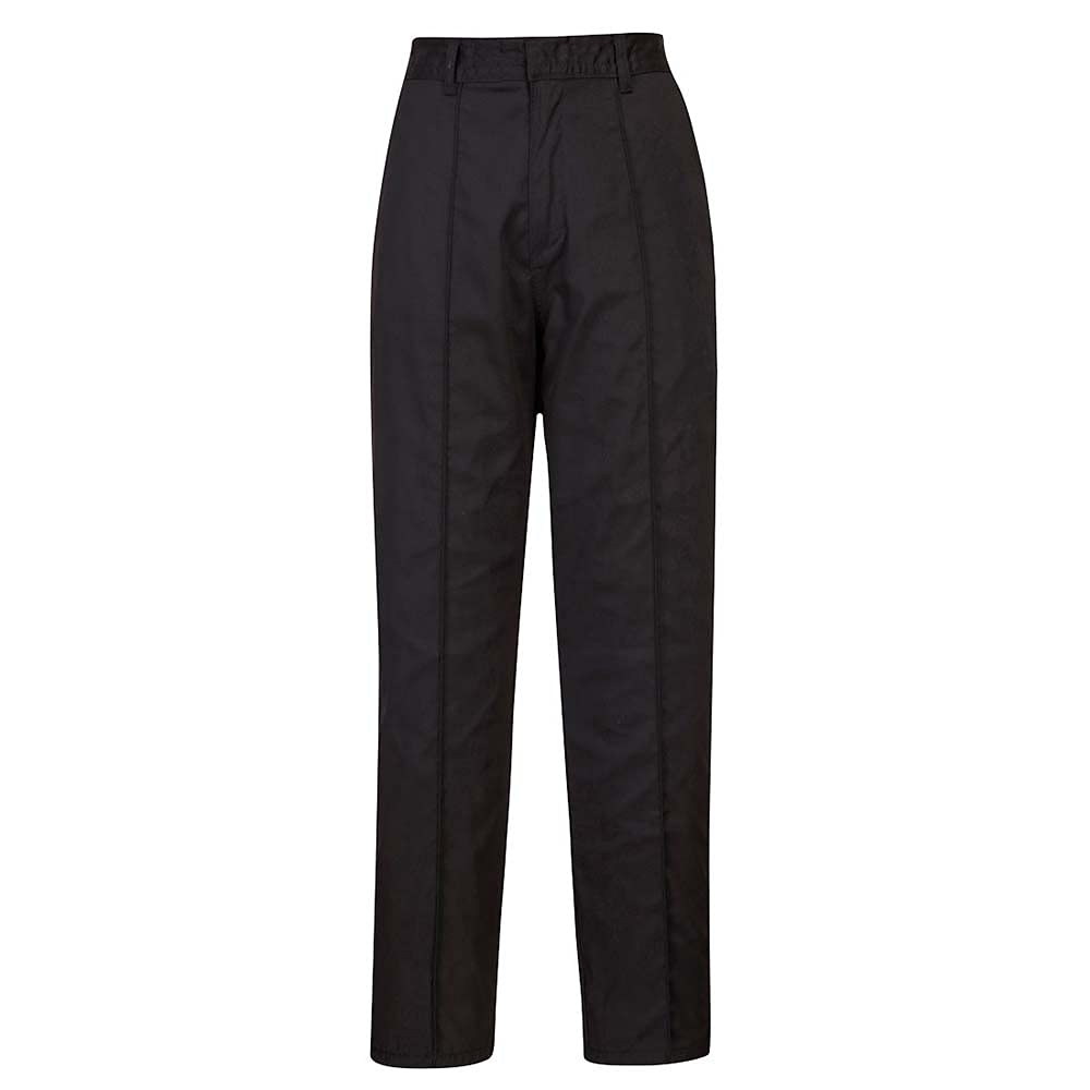 Portwest LW97 Women’s Elasticated Tailored Fit Work Trousers with Pockets - Lightweight Safety Workwear, Black, XXXL