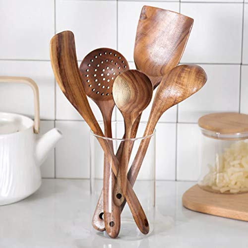 Wood Cooking Utensils, Wooden Kitchen Utensil Set, Wooden Spoons for