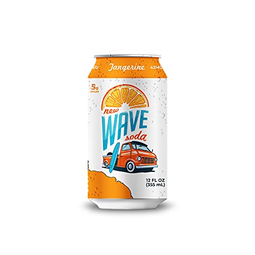New Wave Natural Sparkling Soda Water Sweetened with Real Fruit Juice