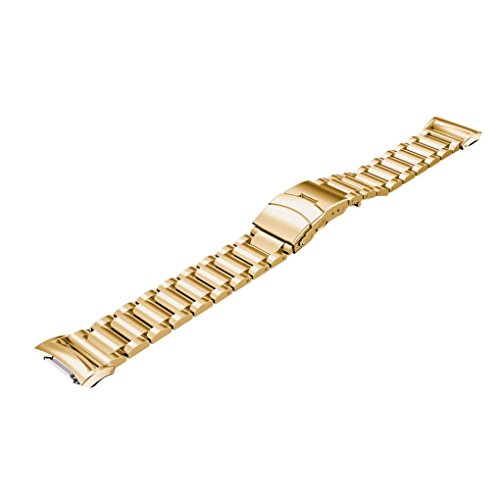 For Samsung Gear Fit2 Pro,Outsta Stainless Steel Watch Band Accessory Band Bracelet (Gold) - Thumbnail 4