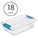 Sterilite 18-Pack Clip Box, Stackable Clear Plastic Bins with Latching Lids, Small - Writing, Arts or Crafts Supplies Storage Containers for Home, Office, Classroom and Workshop Organization