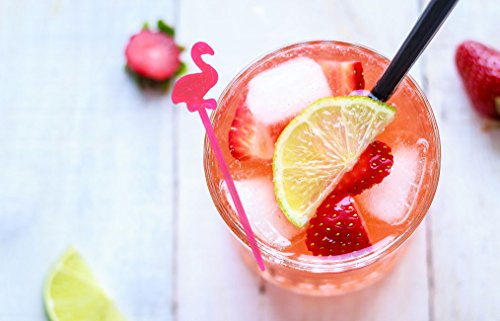 image for 90shine Flamingo Fruit Toothpicks Cupcake Toppers - Birthday Picks Sti