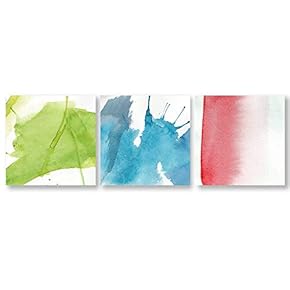 Abstract Color Home Artwork for Living Room Bedroom x3 Panels