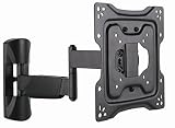 Husky Mount Full Motion TV Bracket for Most 32" LED LCD (Fits Some 37 39 40 42) with up to 8"x 8" Mounting Holes Tilt Swivel Articulating TV Wall Mount VESA 200x200, 200x150, 200x100, 100x100. 55lb