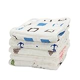 Madholly 5 pieces Baby Muslin Washcloths Set, 11.8