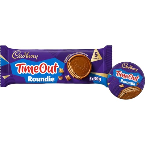 Cadbury Time Out Roundie Chocolate Wafer Bars, 5 x 30g (£1.27 S&S)