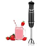 OXA Smart Powerful Immersion Hand Blender, 6 Speed, Detachable Shaft, Slip-proof Ergonomic Grip-Black