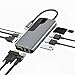 Adapter for MacBook Pro USB C Hub, MacBook Thunderbolt 3 Adapter, MOKiN 10-in-1 USB C Dongle with Gigabit Ethernet,USB C to HDMI VGA Adapter,100W Power Delivery,3 USB 3.0,SD TF Card Reader primary