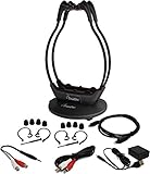 TrueDio Model TD-220RF Wireless TV Headset Bundle System - Includes 2 Wireless Headsets - Premium Sound Quality, Works With All TV's