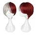 COSPLAZA Cosplay Wig Silver White Red Anime Hair Synthetic Wigs