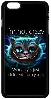 Cool Cheshire Cat Quotes We Are All Mad Here Shock Resistant Hard Plastic Case Cover with Design for iphone 6 6s Plus 5.5