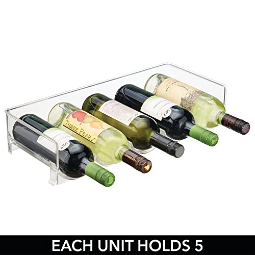 mDesign Plastic FreeStanding Water Bottle and Wine Rack Storage