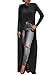 Happy Sailed Women Long Sleeve V Neck Irregular Soft Casual Long Tops Blouses, Small Black