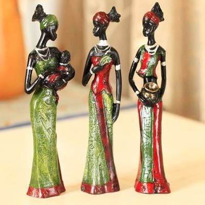 muñecas africanas en ceramica