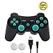 PS3 Controller, SKILEEN Wireless Bluetooth Double Vibration Game Remote Control Joystick Multi-Media Game Joypad for PS3 with Charger Cable (Blue)