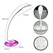 Color LED Desk Lamp, Rixow Wireless Eye-Protection Reading Lamp, Touch Control, 3 Level Brightness Adjustable, 256 Colors Changing, USB 5V/0.5A Charging Port, Rechargeable 1000mAh Li-on Battery, White