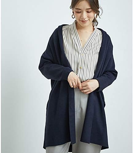 Amazon ロペピクニック Rope Picnic 着丈が選べる ミラノリブニットコーディガン ネイビー 40 38 カーディガン ボレロ 通販