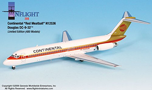 Continental DC-9-32 Red Meatball (1:200)