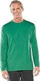 Coolibar UPF 50+ Men's Long Sleeve Everyday T-Shirt - Sun Protective (X-Large- Emerald Green)