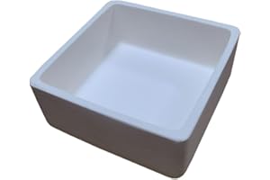 OTOOLWORLD 99.3% Alumina Crucible Al2O3 Aluminum Oxide Crucible Assay Crucible for Lab Laboratory (120x120x50MM)