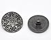 PEPPERLONELY Brand 10PC Antiqued Silver Carved Pattern Round Scrapbooking Sewing Buttons 25mm (Approximately 1 Inch)
