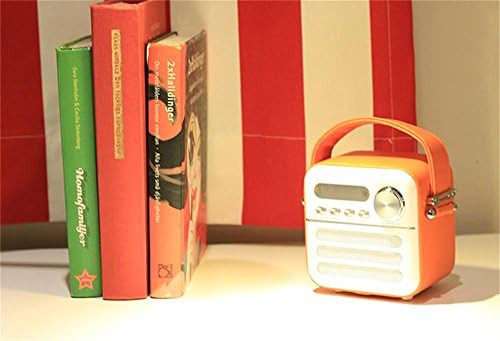 ALUS- Outdoor mini portable wireless Bluetooth speakers card small stereo radio retro car subwoofer ( Color : Orange (Bluetooth Edition) )