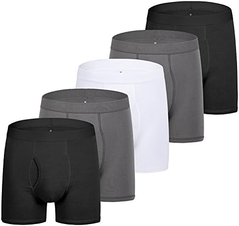 ILUVIT 5-Pack Boxer Briefs Ultra Soft Cotton Assorted Mens Undearwear