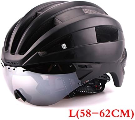 Cairbull in-Mold Adult Bicycle Helmet Racing Time Trial with Goggles Ultralight Eps+Pc M L 54-62Cm Bike Lens Helmets