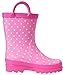AccessoWear Girls Pink Butterfly Polka-Dot Rain Boots (10 M US Toddler)