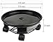 14'' (35.6cm) Plant Caddy With Wheels Black, Round Potted Plant Stand on Wheels Mover, Heavy Duty Plastic Potted Plant Stand With Wheels, Tray Pallet with Universal Wheels for Indoor Outdoor Home