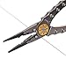 Fiblink Saltwater Stainless Fishing Pliers with Aluminum Handles and Stainless Steel Jaws Fish Lip Grip Gripper Holder Hook Remover Line Cutter for Super Braided Mono Fluorocarbon Line (Silver)