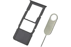 PHONSUN Single Sim Card Tray SD Card Holder Replacement for Samsung Galaxy A12 SM-A125U A125U1 S127DL(Black)