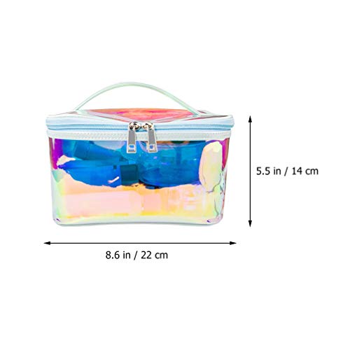 Beaupretty 1PC Holographic Transparent Large Capacity TPU Cosmetic Bag Travel Case Portable for Store Travel Home Dorm 3 Beaupretty 1PC Holographic Transparent Large Capacity TPU Cosmetic Bag Travel Case Portable for Store Travel Home Dorm
