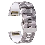 Fitbit Charge 2 Band,Silicone Adjustable Replacement Sport Strap Printed Bands with Classic Buckle for Charge2 HR Heart Rate + Fitness Wristband (Pattern-5, Small)