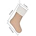 Sunshane Burlap Christmas Stockings Xmas Fireplace Hanging Stockings Decoration Stockings for Christmas Decoration DIY Craft (Flaxen, 7)