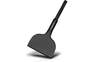 WOBLLMX 3" x 9.8" SDS Plus Scaling Chisel for Wide Tile & Thinset Scraper Wall and Floor Scraper Works Removal Tool (Black)