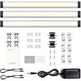 B.K. Licht LED Unterbauleuchten 3er Set Schrankleuchten Komplettset