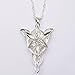 The Lord of the Rings Arwen Evenstar Necklace Movie Jewelry Pendant Crystal Twilight Star Silver Torque Women Statement Necklaces