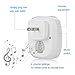 Etekcity Wireless Doorbell Operating at 1000-feet with Plug-in Receiver, Battery-powered Receiver and Push Button, 52 Chimes, White (1-2)