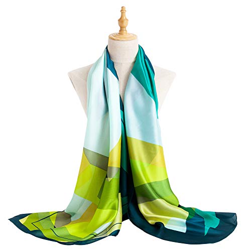 Bellonesc Silk Scarf 100% silk Long Lightweight Sunscreen Shawls for Women (mix19) - Thumbnail 6