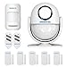 BIBENE WP7 2.4Ghz WIFI Alarm System Wireless with APP Push Notification, Alexa Linked Home Security Automation DIY Alarm Set with 5 Door Contacts 0-255s Delay Arm, No Monthly Fee, Expandable 8 Sensors
