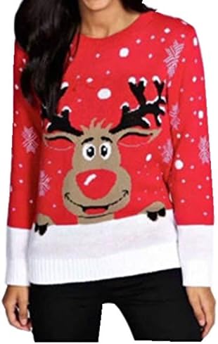 Yiluweinir Girls Long sleeve Warm christmas sweater Ugly Xmas Gift Pullover Jumper