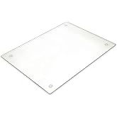 Tempered Glass Cutting Board &ndash; Long Lasting Clear Glass &ndash; Scratch Resistant, Heat Resistant, Shatter Resistant, Dishwasher Safe. (Large 12x16)