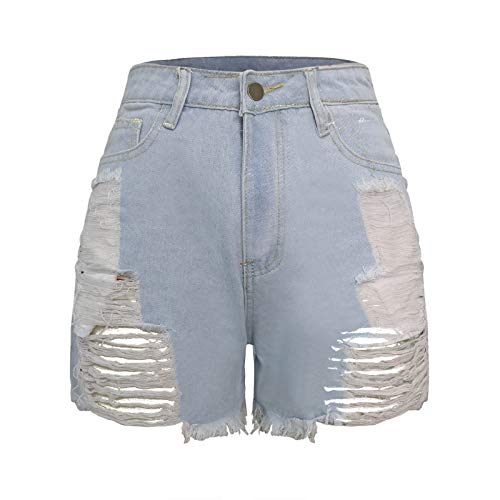 Women's Ripped Denim Shorts - Mid Rise Stretchy Distressed Jean Shorts 2025