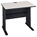 Bush Business Furniture Series A 36W Small Desk in White Spectrum and Slate, Compact Computer Table for Home or Professional Office
